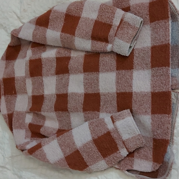 Zara Plaid Jacket/Kids/Girl/Brown/Beige/Plaid/Sz 12/Winter Coat - Picture 4 of 7
